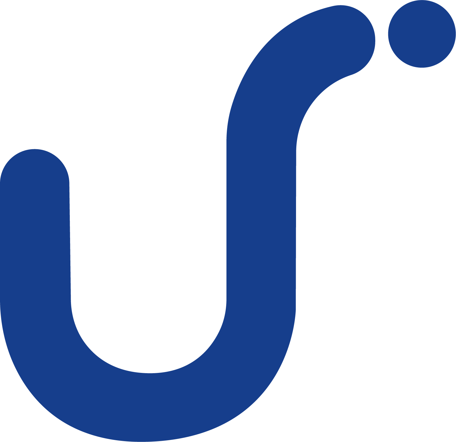 Logo Ueber Solutions bleu sur fond transparent